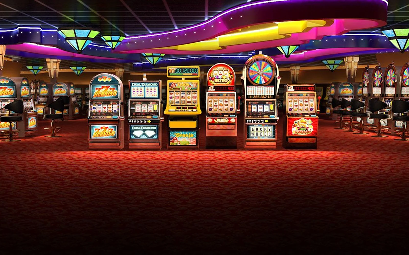 Ilustrasi slot video dengan reel, simbol khusus, dan fitur bonus